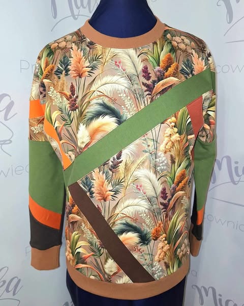 Bluza damska Patchwork –    TRAWY PAMPASOWE